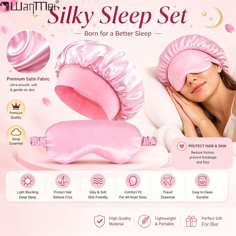 Milanaise Mesh Band - ﻿ Satin Bonnet Sleep Eye Mask