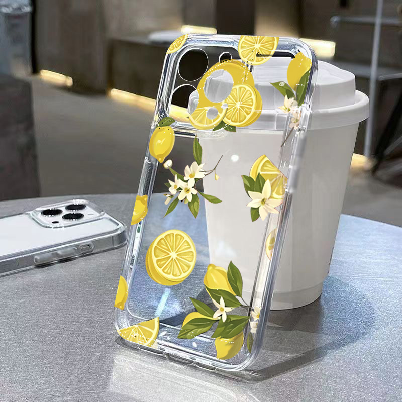 Samsung Galaxy S25 - Summer Fruit Lemon Flower Clear Phone