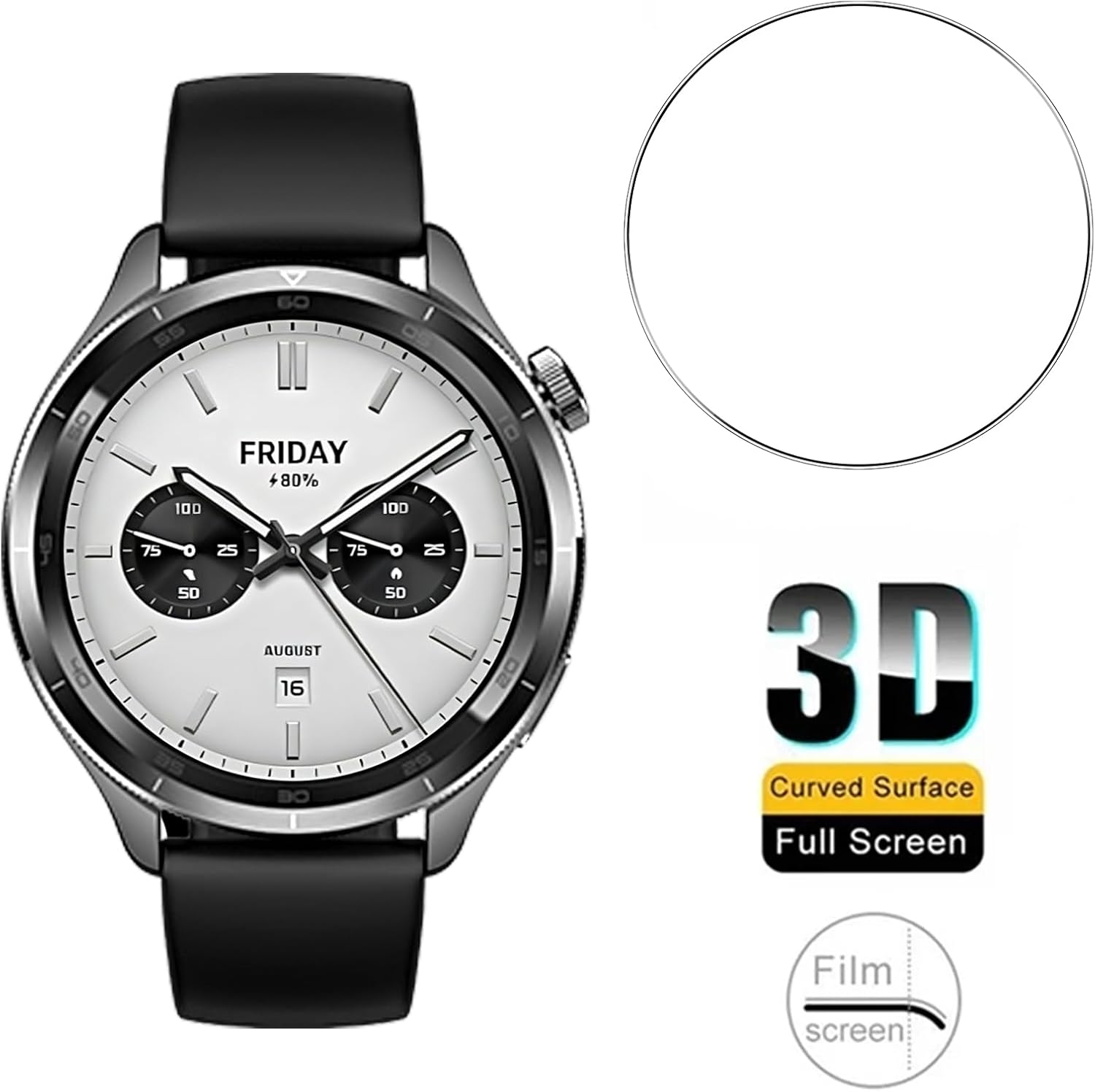 3PCS Tempered Glass Smartwatch - Xiaomi Smartwatch Accessories ulasan dan harga