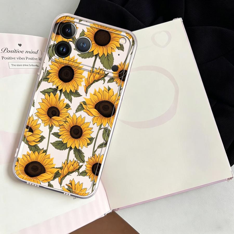 Cute Sunflower Pattern Case fo - Apple Iphone 15 ulasan dan harga