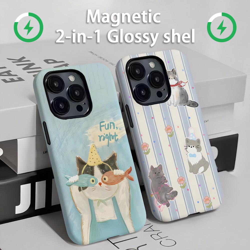 Cute cats and dogs  Phone Case - Apple Iphone 15 ulasan dan harga