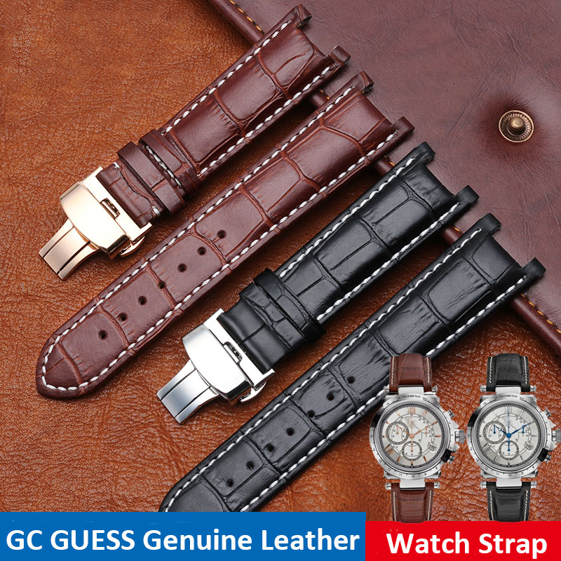 Notched Leather Watch strap 20 - Smartwatch Guess ulasan dan harga
