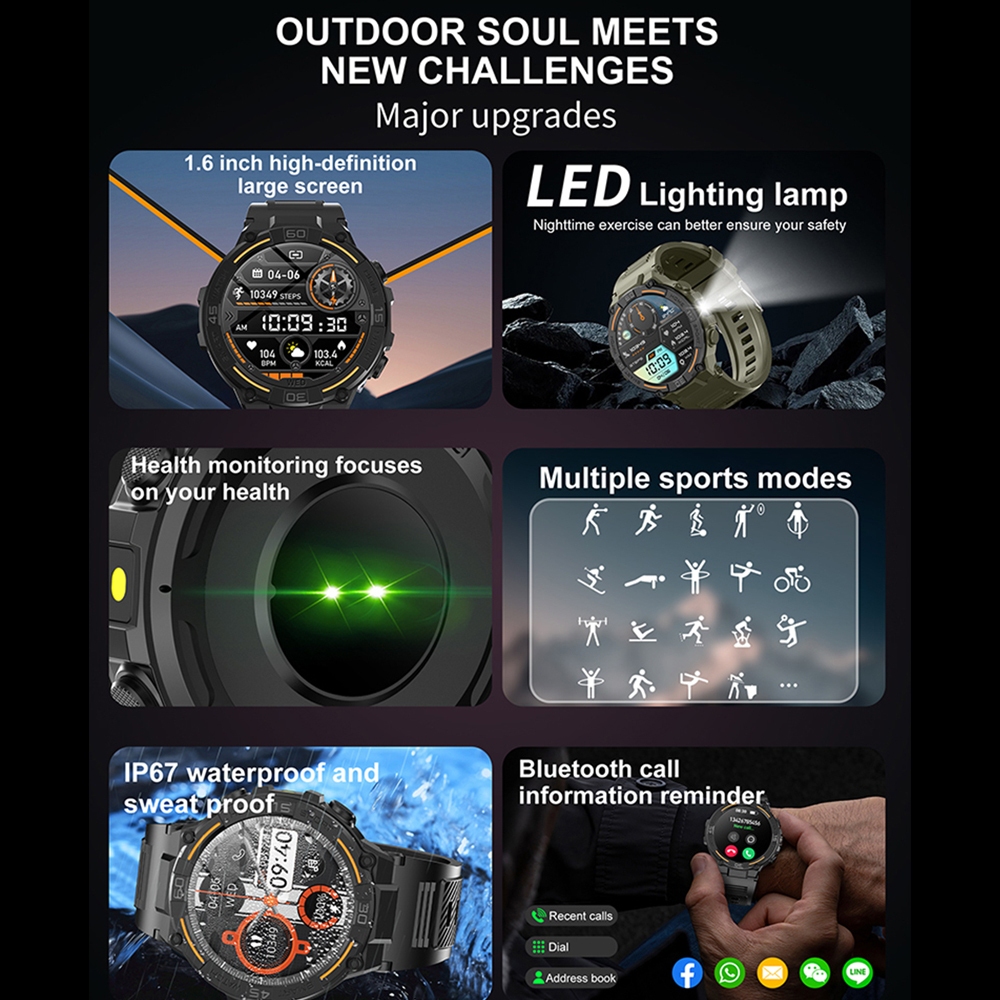 Outdoor Military Rugged Smartw - Smartwatch X2 ulasan dan harga