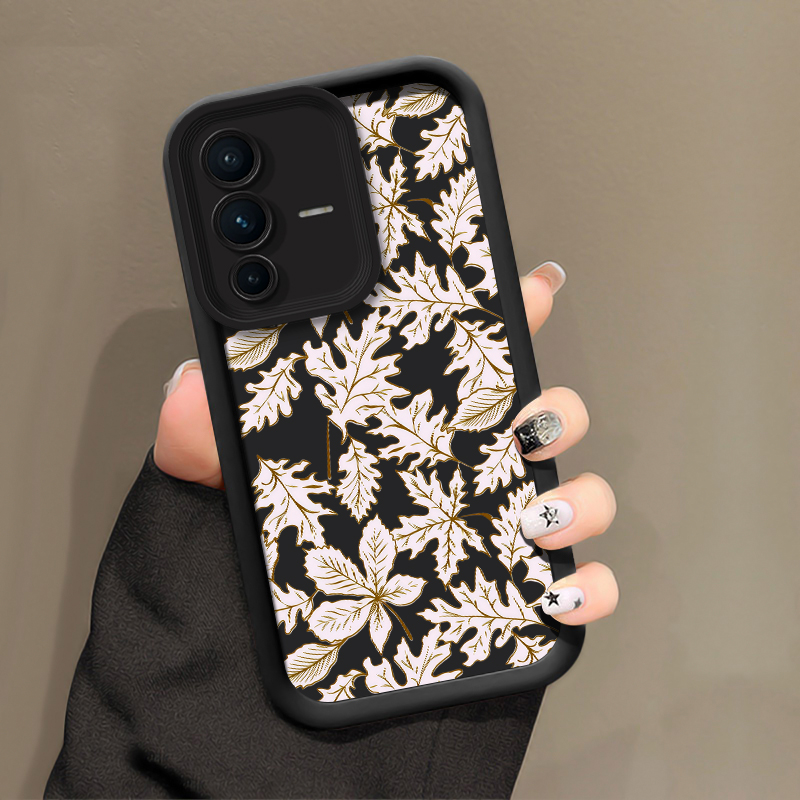 Leaves Pattern Phone Case For  - Vivo V40 ulasan dan harga